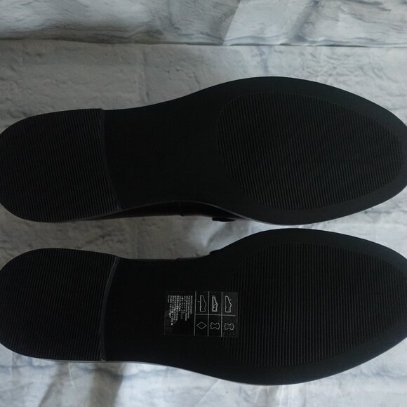 H&M Premium label Burgundy Leather loafers with Gold buckle - Picture 9 of 12